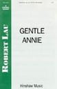 Gentle Annie SATB choral sheet music cover
